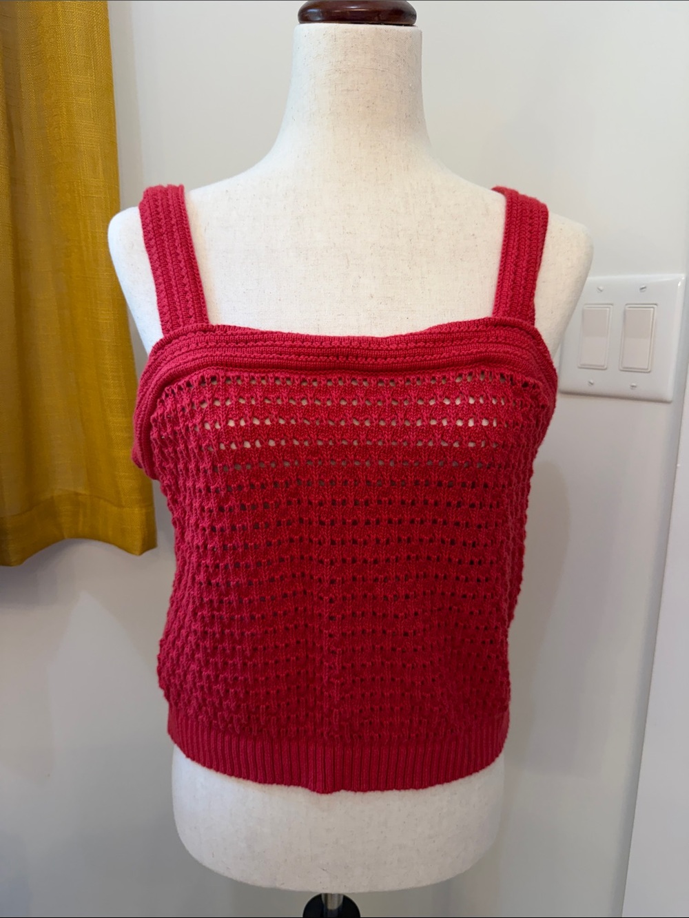 Red Knit Tank Top - Women